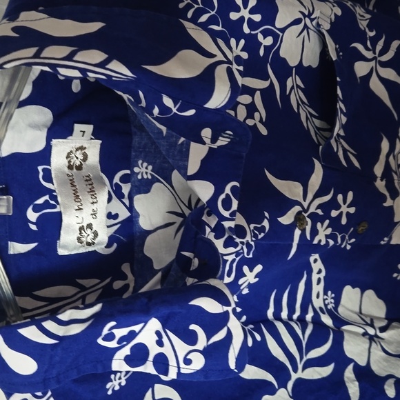 L' homme de tahiti tropical short sleeve shirt - Picture 7 of 10
